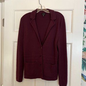 Talbots pure merino wool sweater jacket size M